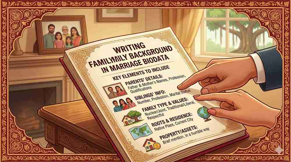 How to Write Family Background in Marriage Biodata?